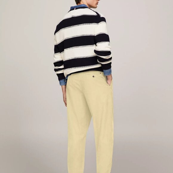 Men's Tommy Hilfiger Summer Yellow Custom Fit Th Flex Cotton‎ Chino Pants 36x34 - Picture 2 of 16